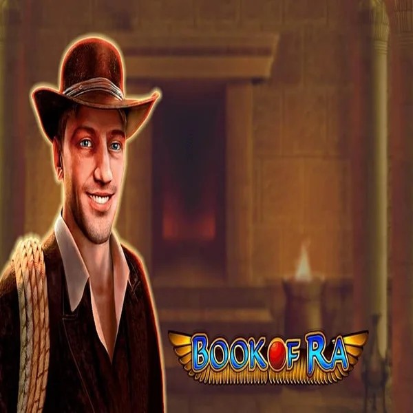 Book of Ra slot logo by Greentube at Instasino Casino